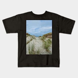 View on dunes along the North Sea, Europe Kids T-Shirt